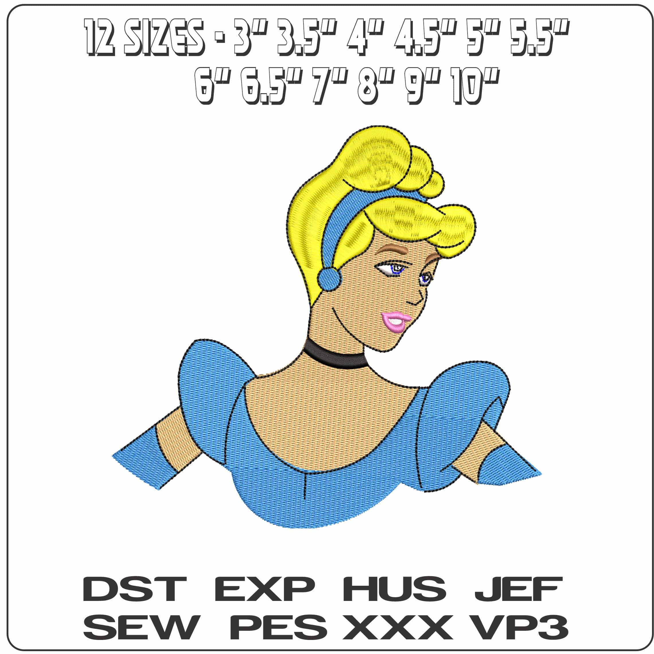 Cinderella Body Cinderella Disney  - Elegant embroidery design file - instant download — view 2