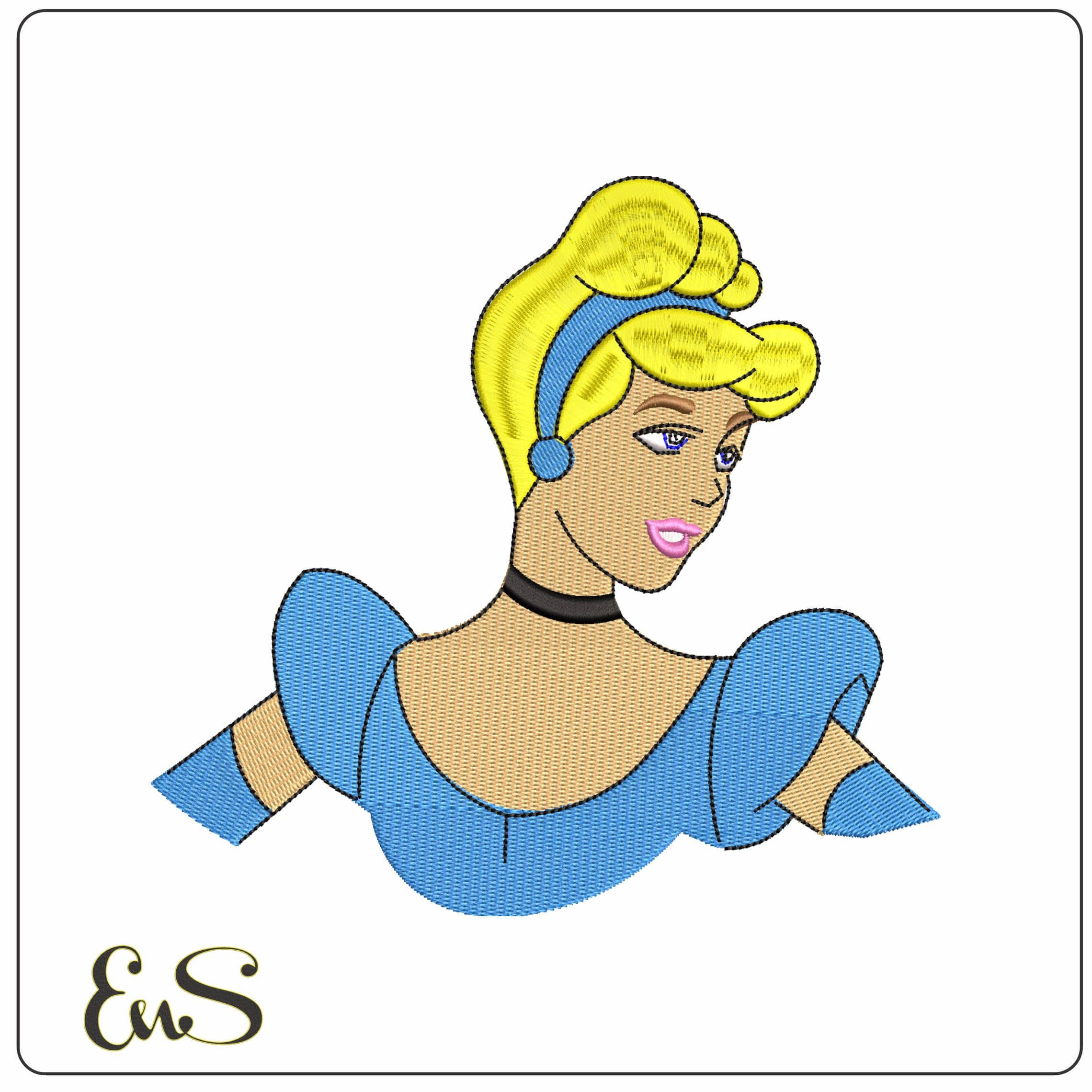 Cinderella Body Cinderella Disney  - Elegant embroidery design file - instant download