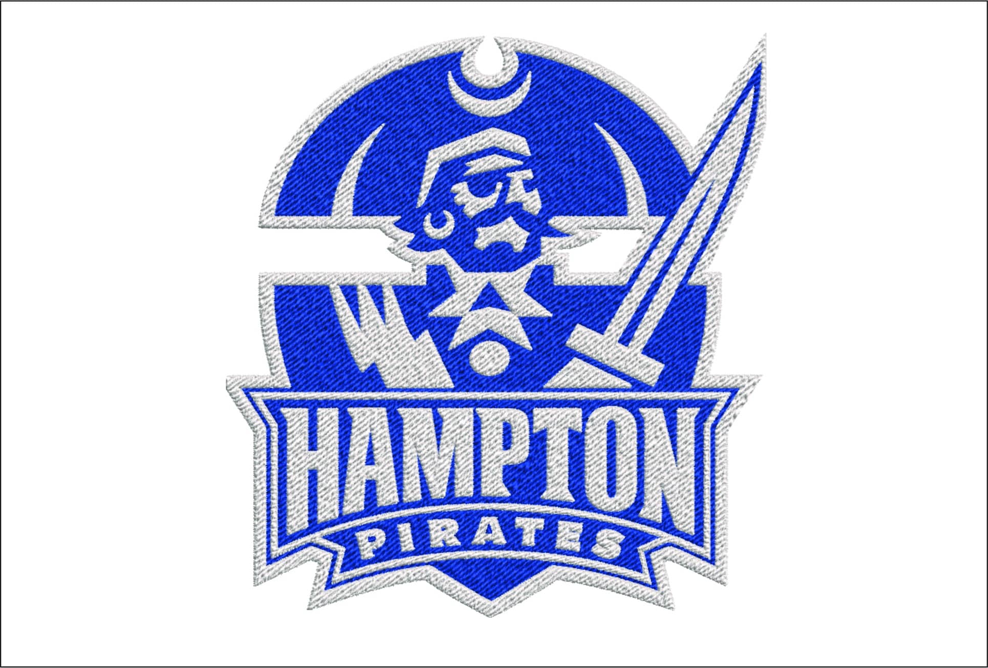 Hampton Pirates embroidery design, Hampton University, Virginia embroidery machine pattern embroidery file instant download