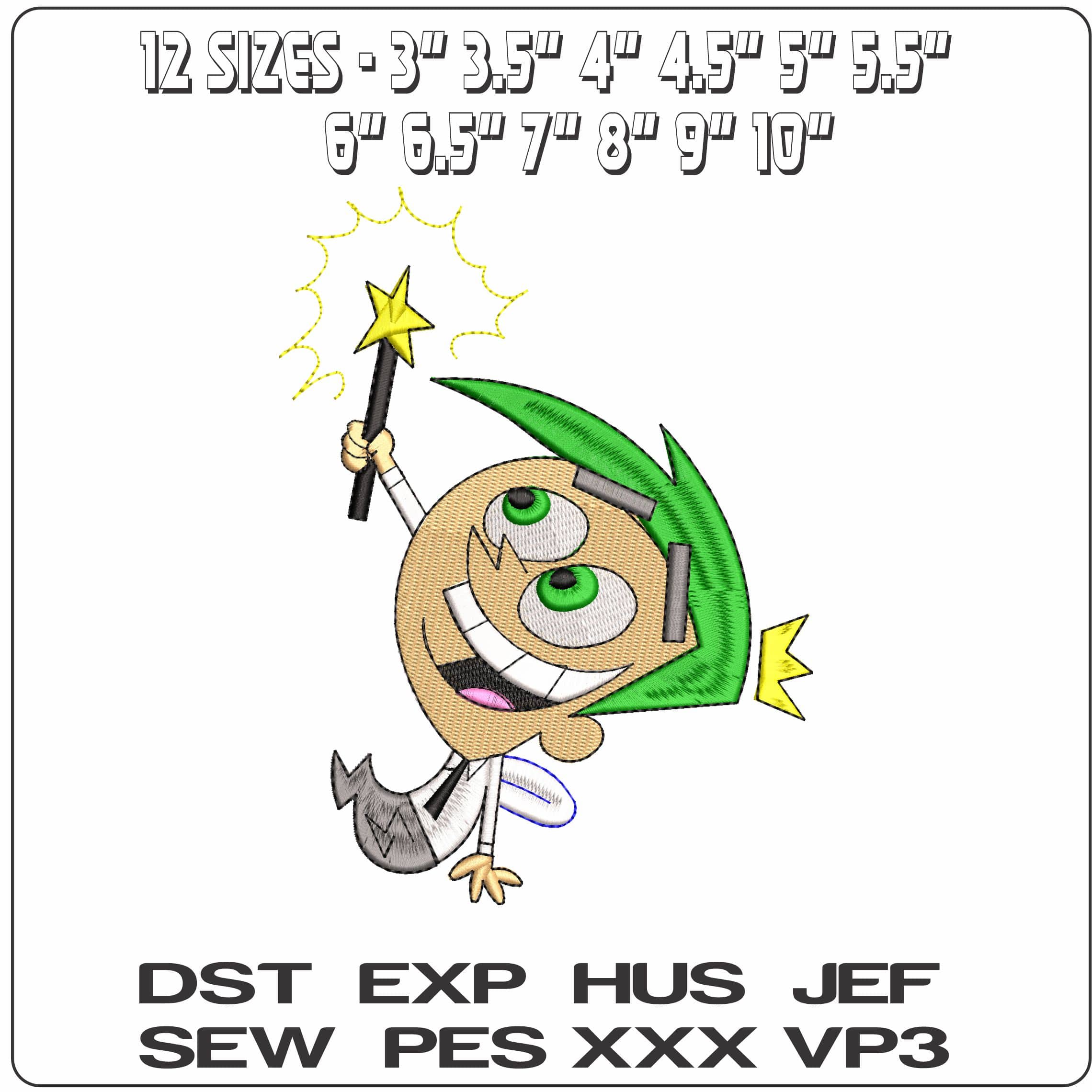 Cosmo The Oddparents  - Elegant embroidery design file - instant download — view 2
