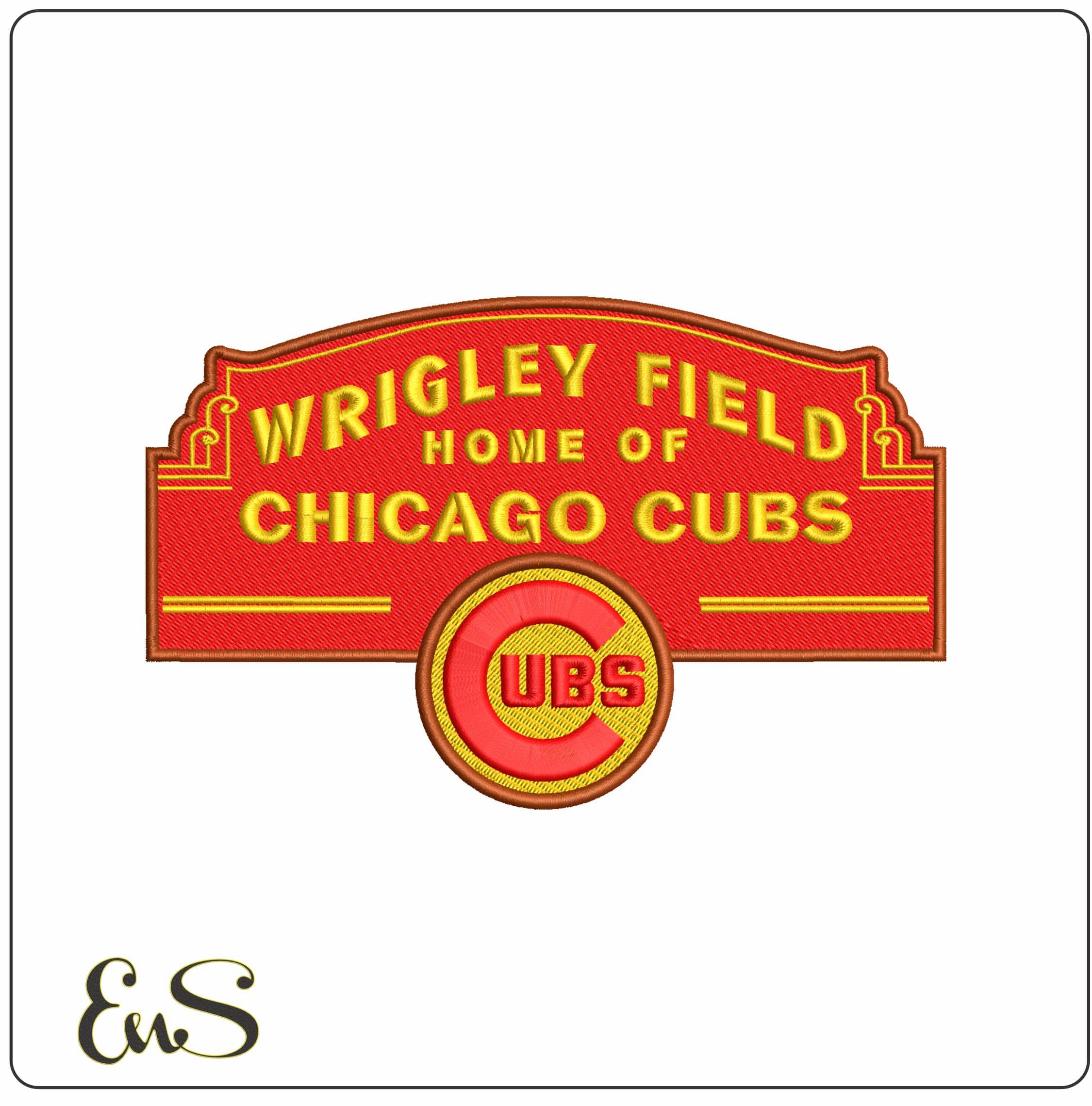 Cubs Chicago   - Elegant embroidery design file - instant download