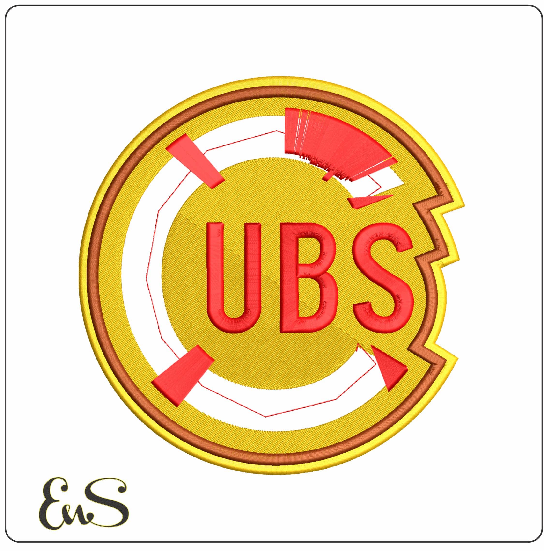 Cubs Circulo   - Elegant embroidery design file - instant download