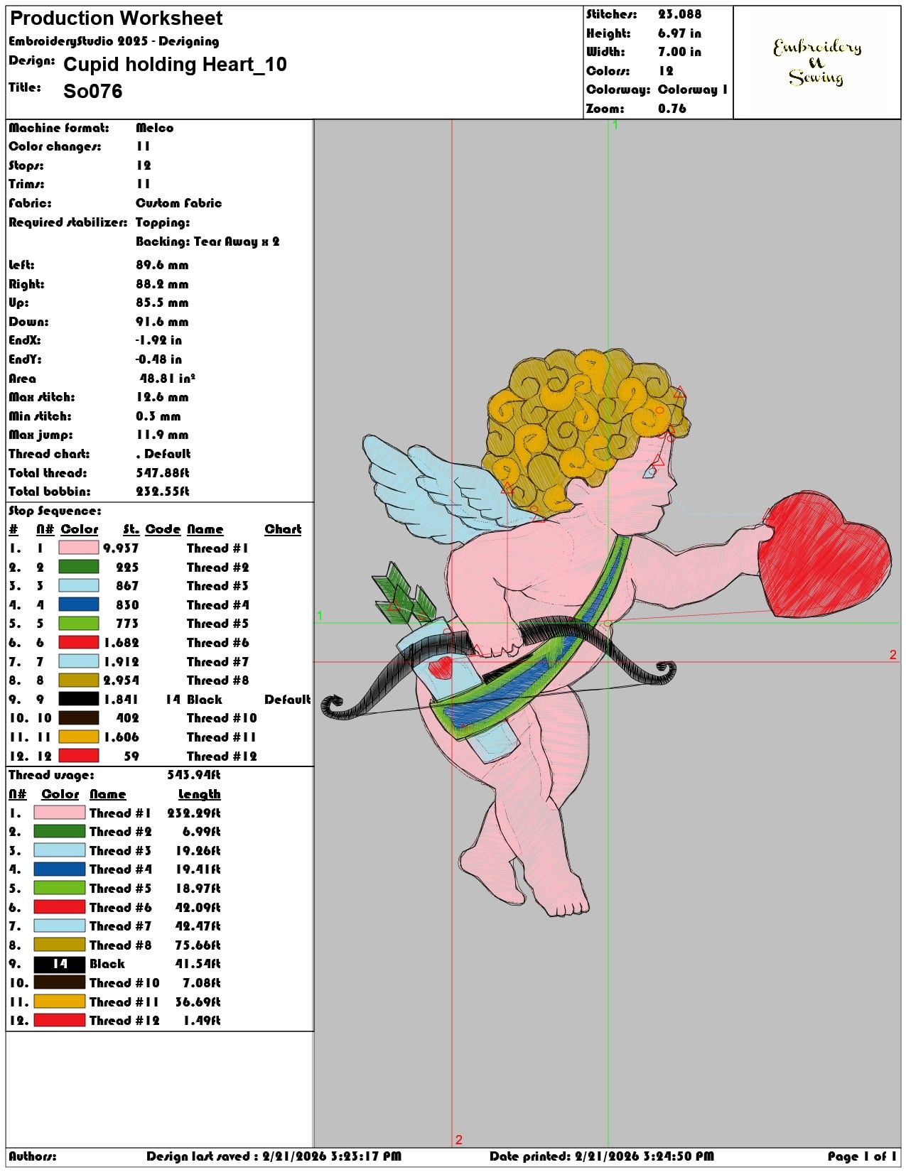 Cupid holding Heart   - Elegant embroidery design file - instant download — view 3