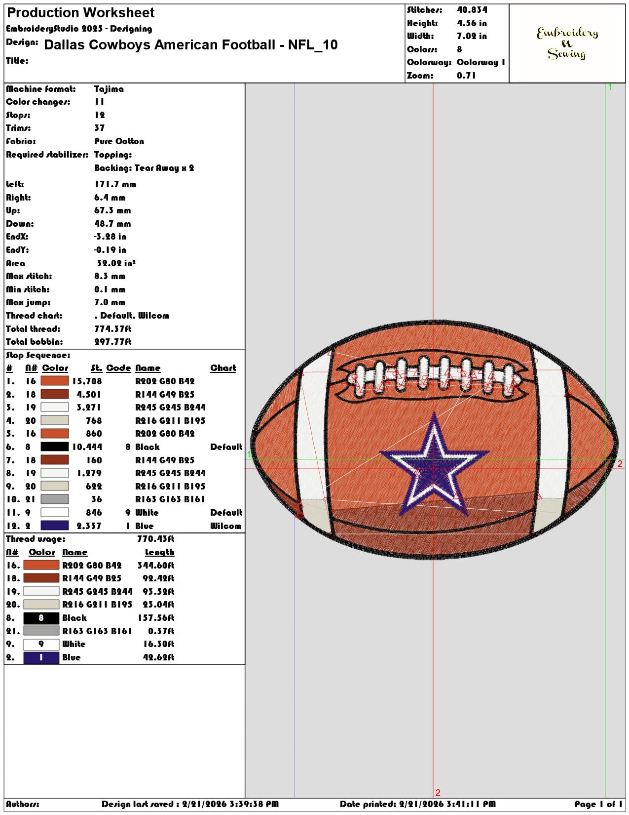 Dallas Cowboys American Football NFL   - Elegant embroidery design file - instant download — view 3