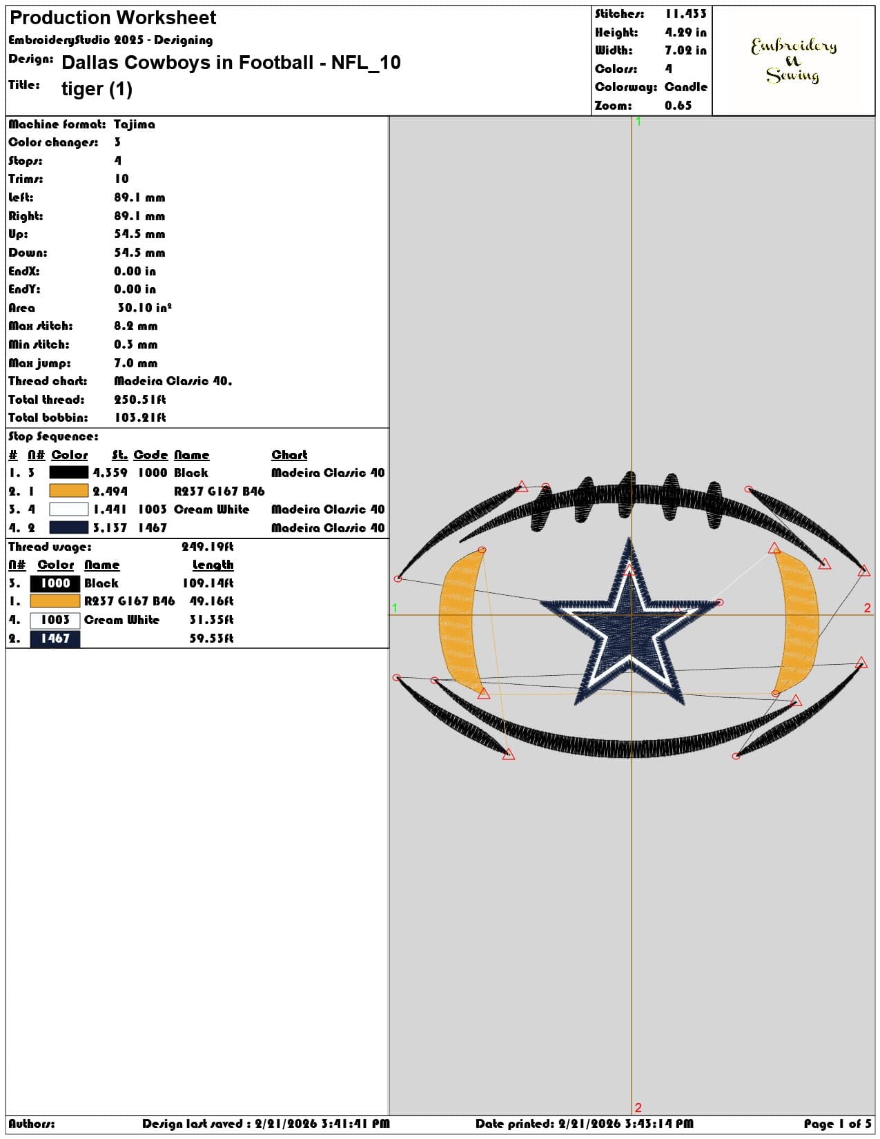 Dallas Cowboys in Football NFL   - Elegant embroidery design file - instant download — view 3