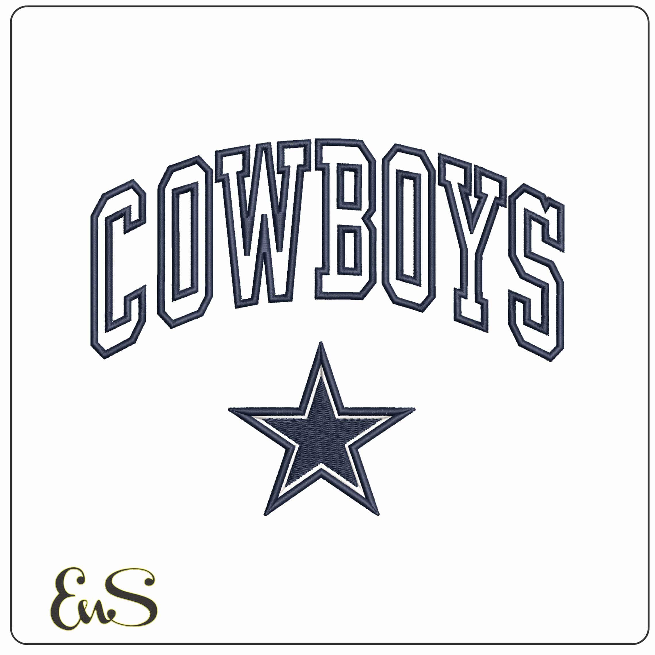 Dallas Cowboys Star NFL   - Elegant embroidery design file - instant download