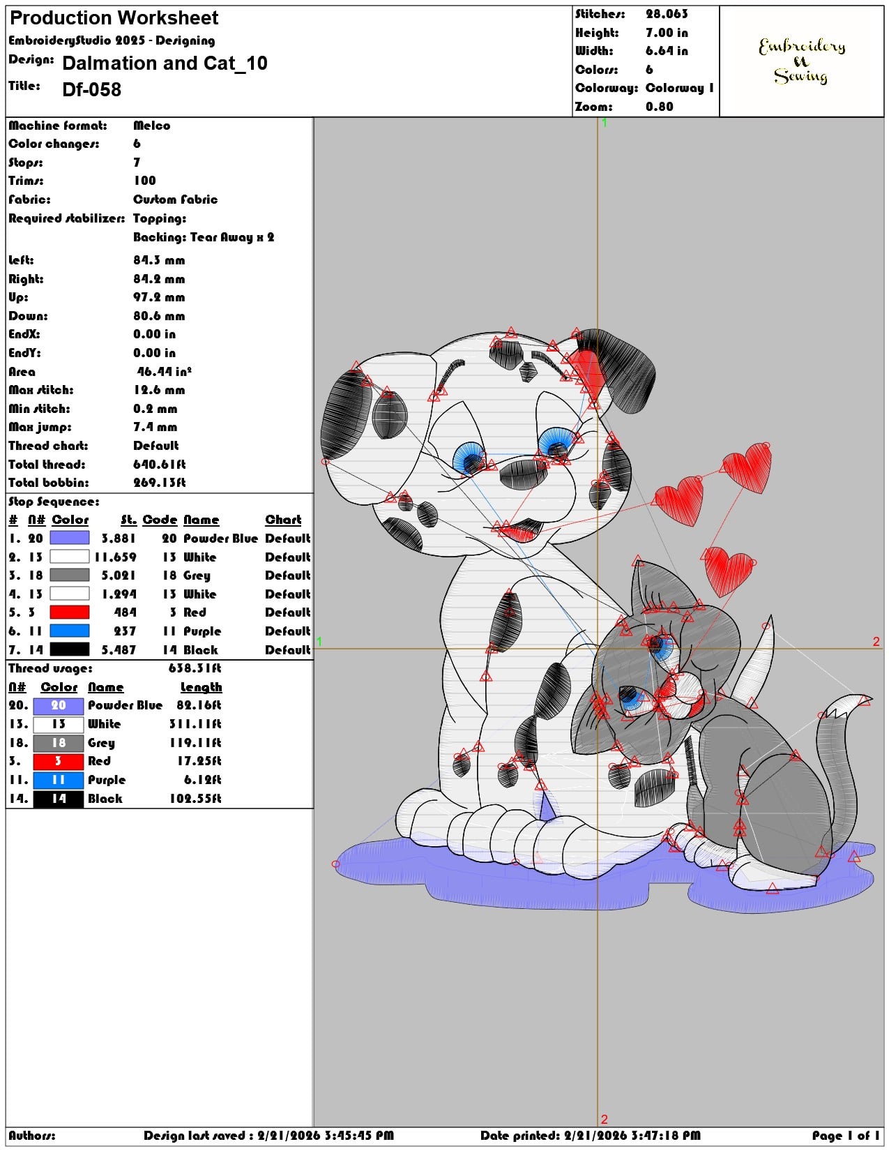 Dalmation and Cat   - Elegant embroidery design file - instant download — view 3
