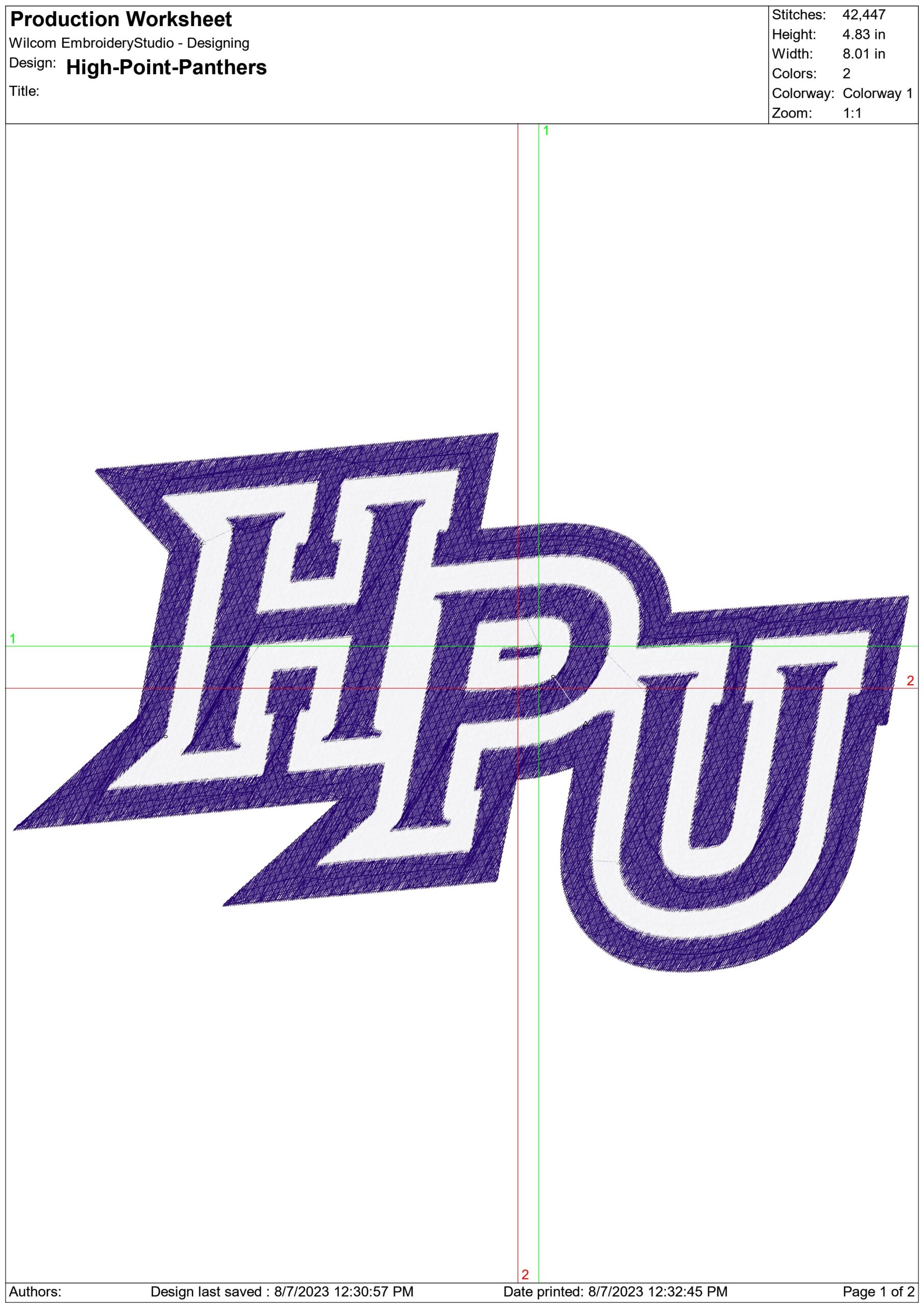 High Point Panthers embroidery design - High Point University Logo embroidery machine pattern embroidery file - instant download — view 2