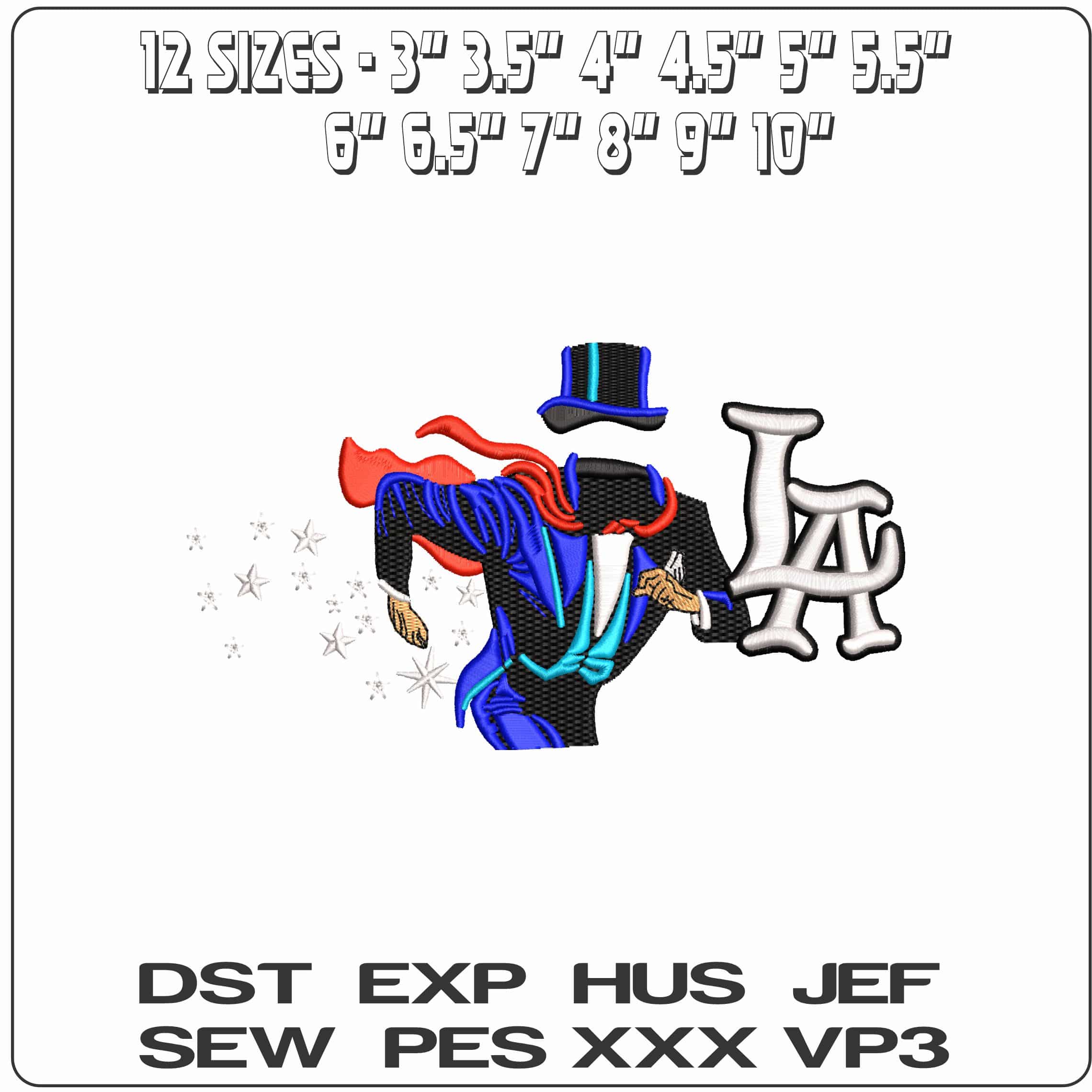 Dandy Hats El Mago LA   - Elegant embroidery design file - instant download — view 2