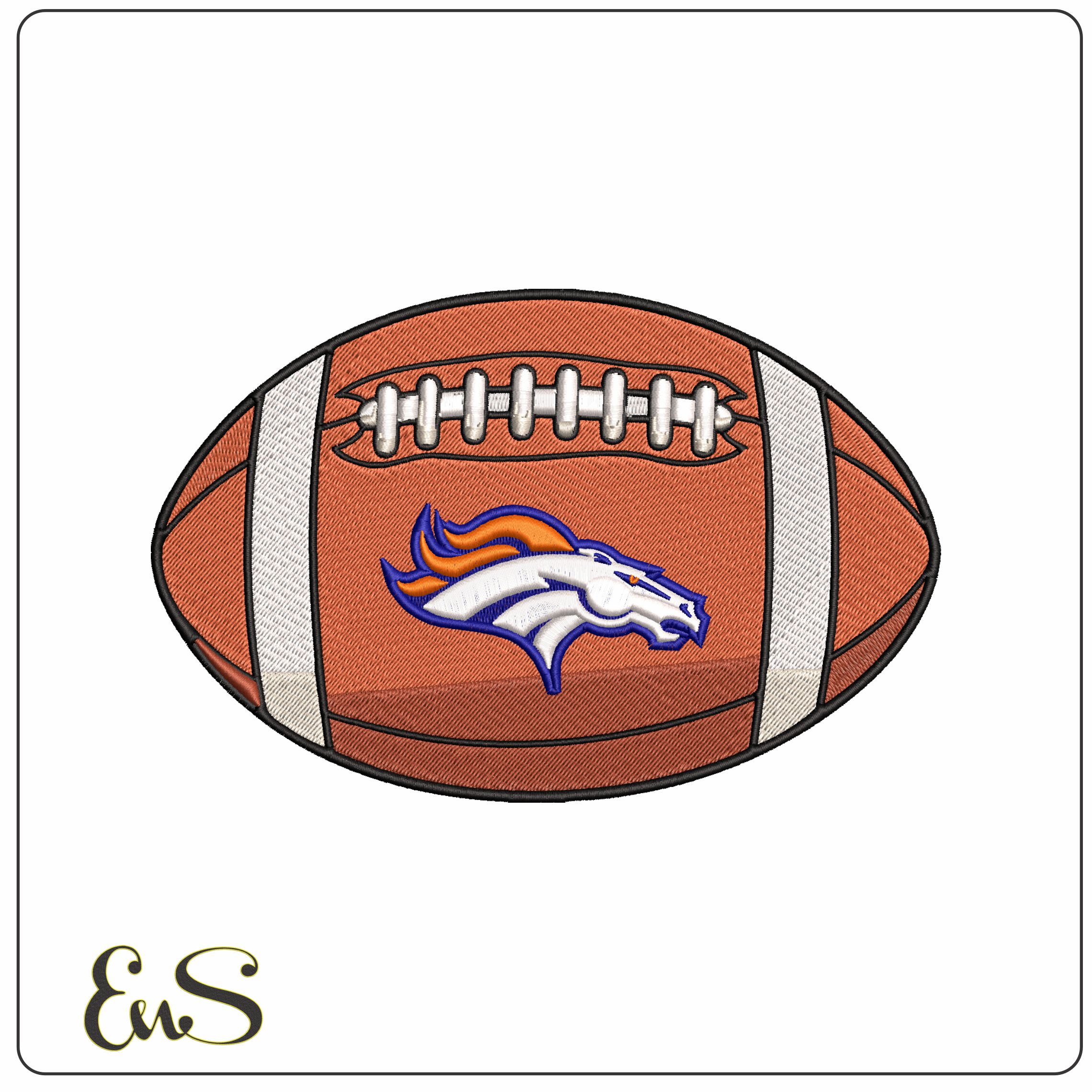 Denver Broncos American Football NFL   - Elegant embroidery design file - instant download