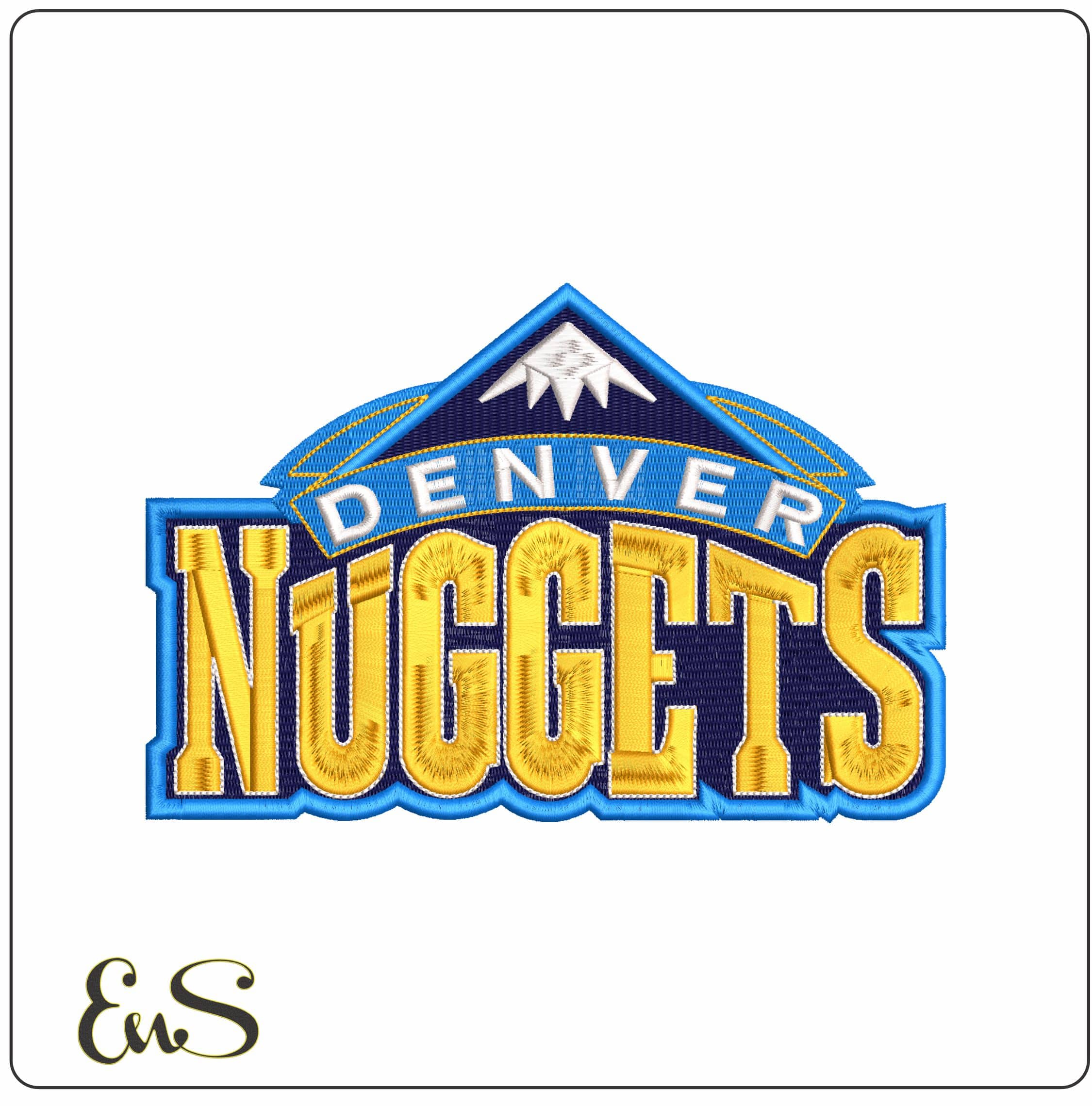 Denver Nuggets NBA   - Elegant embroidery design file - instant download