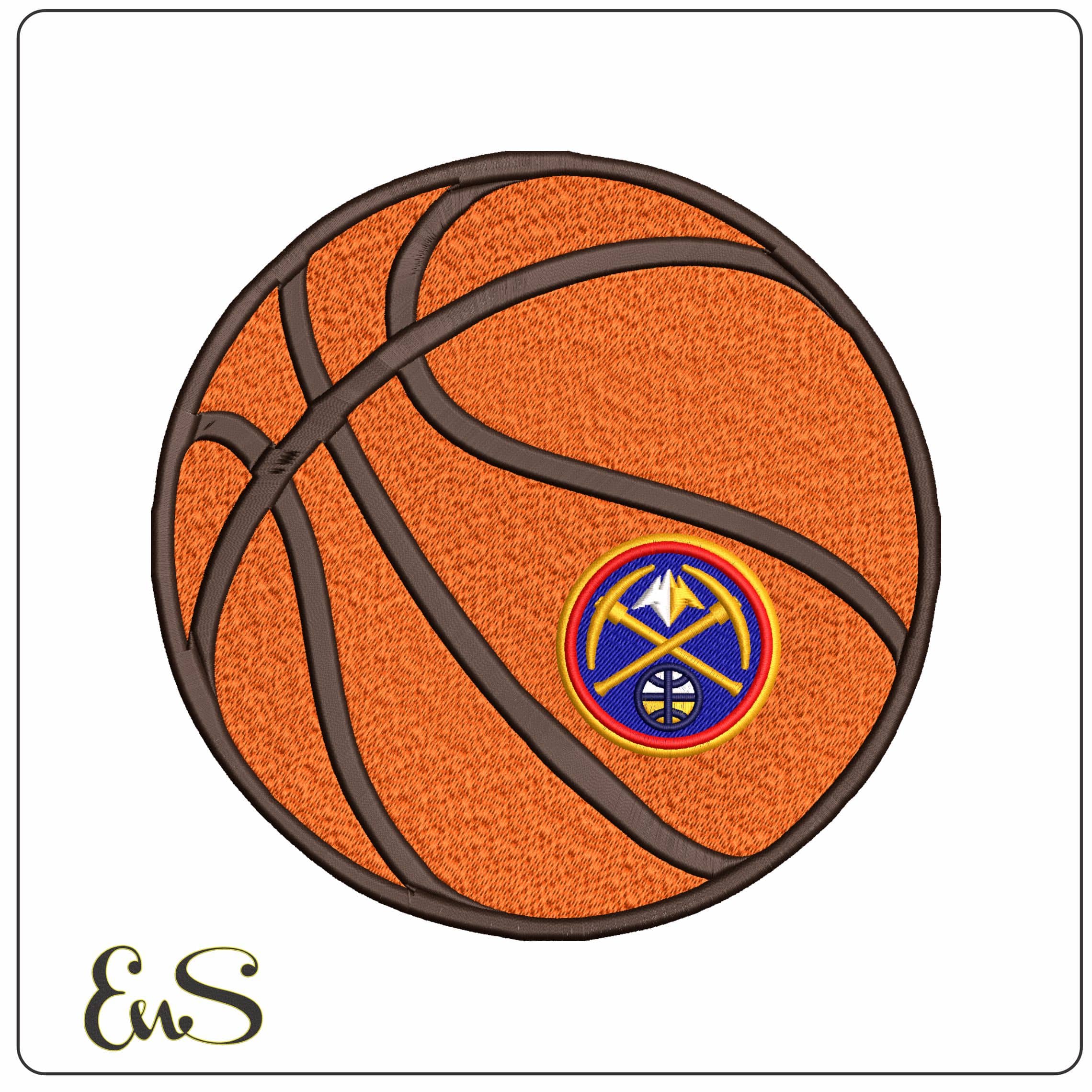 Denver Nuggets Basketball NBA   - Elegant embroidery design file - instant download