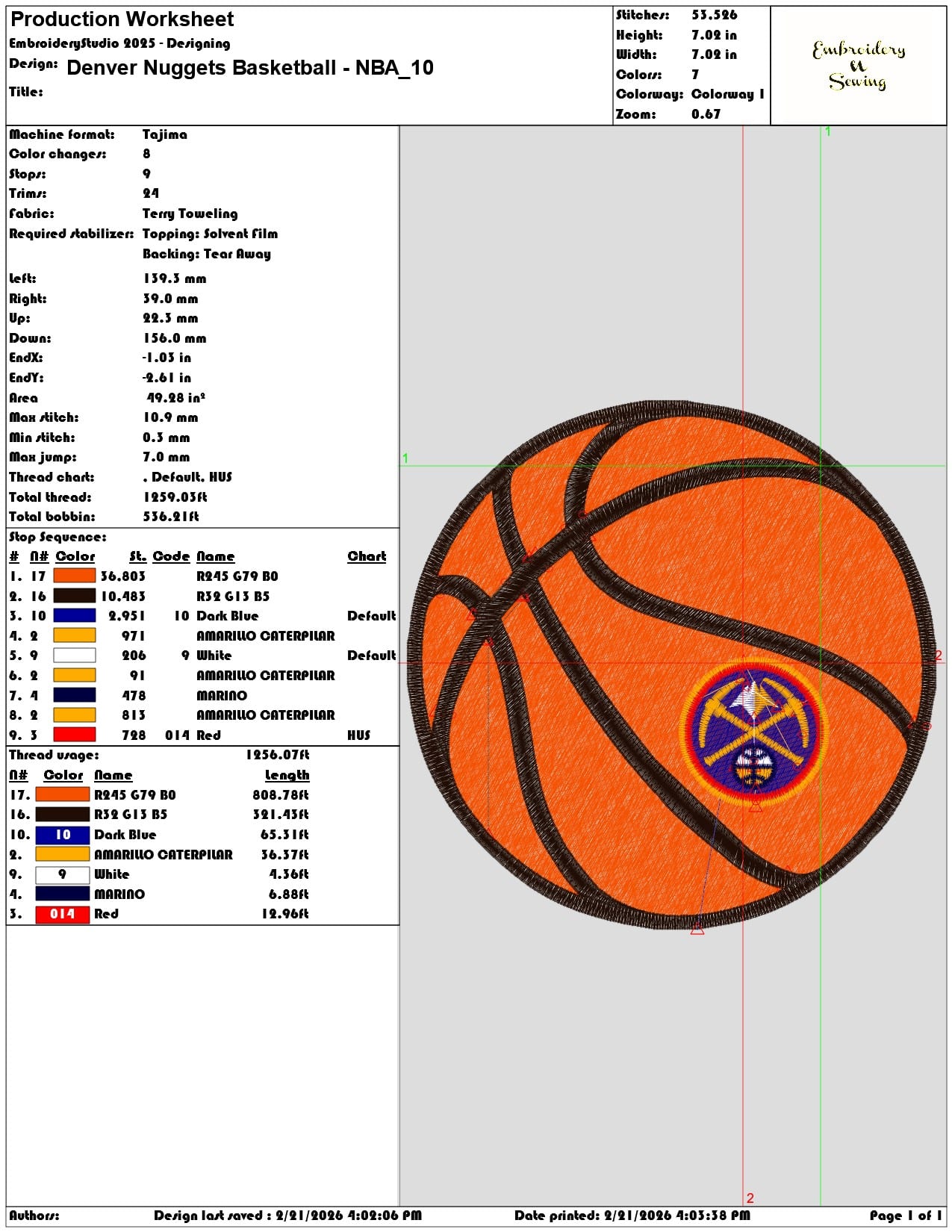 Denver Nuggets Basketball NBA   - Elegant embroidery design file - instant download — view 3