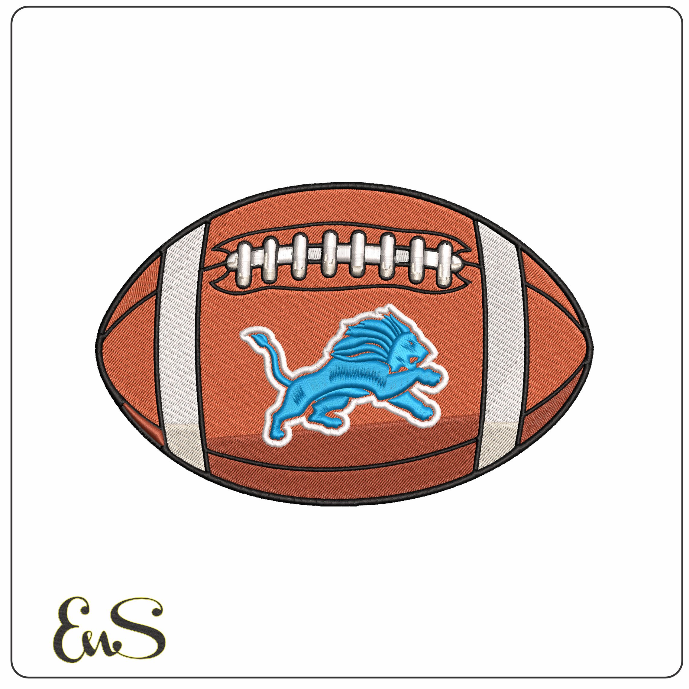 Detriot Lions American Football NFL   - Elegant embroidery design file - instant download