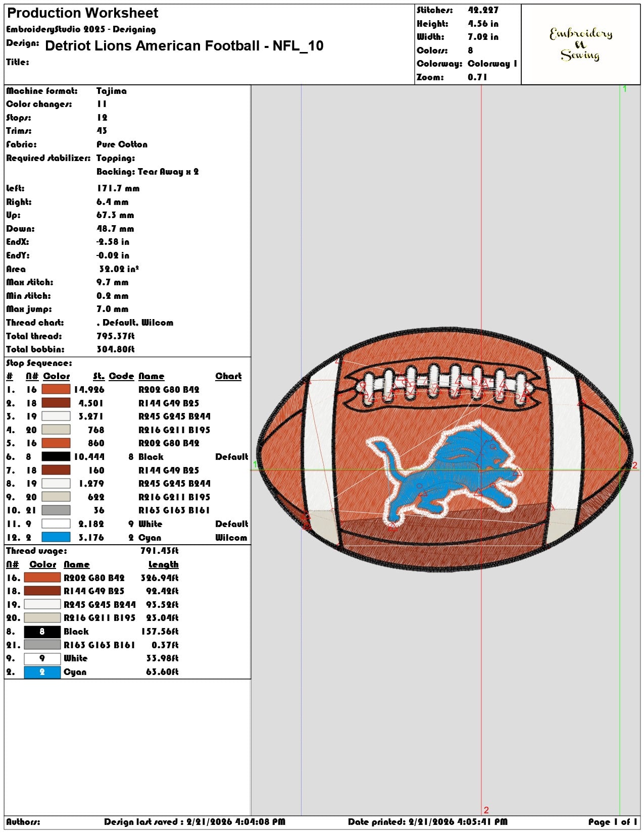 Detriot Lions American Football NFL   - Elegant embroidery design file - instant download — view 3