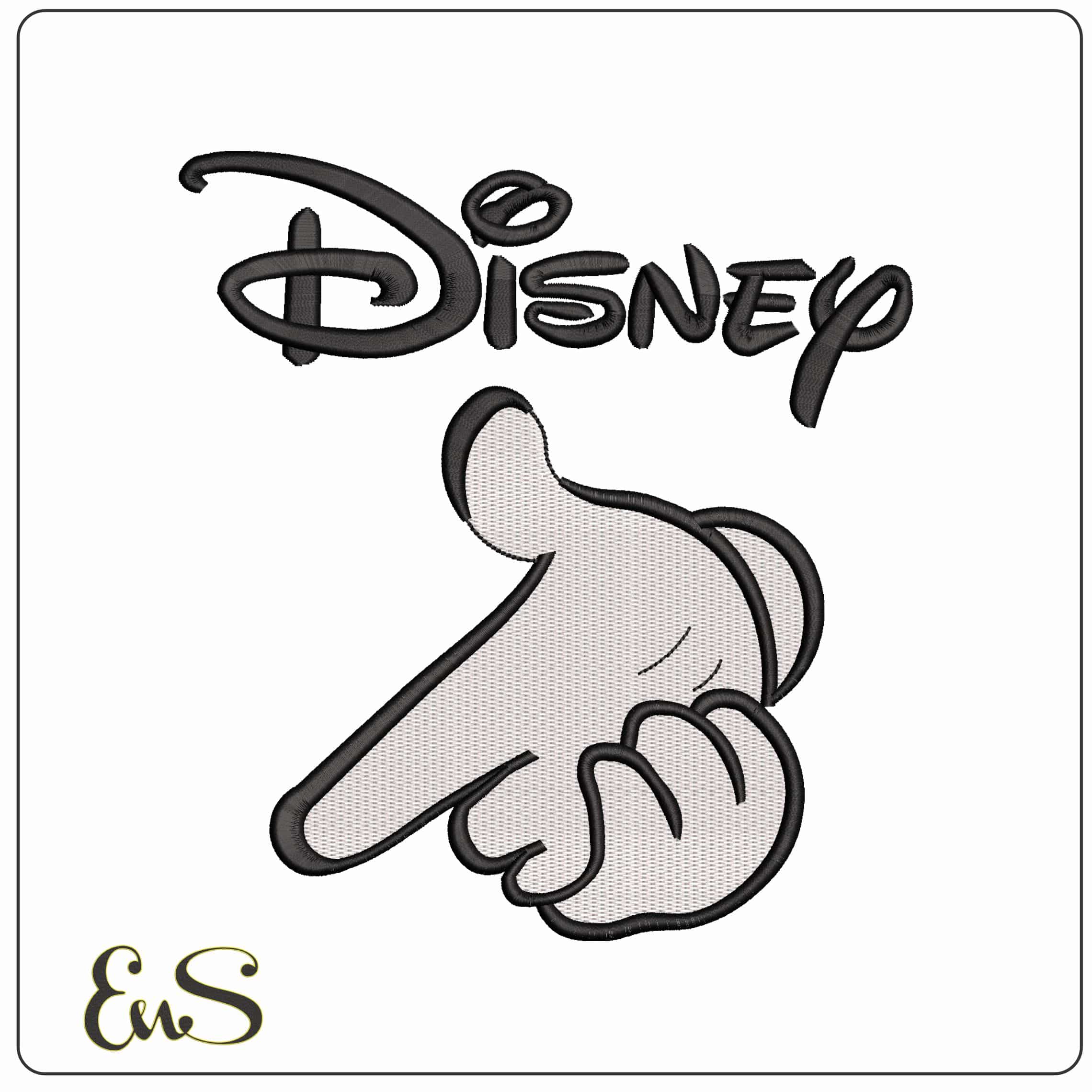 Disney with Mickey Mouse hands point Disney   - Elegant embroidery design file - instant download