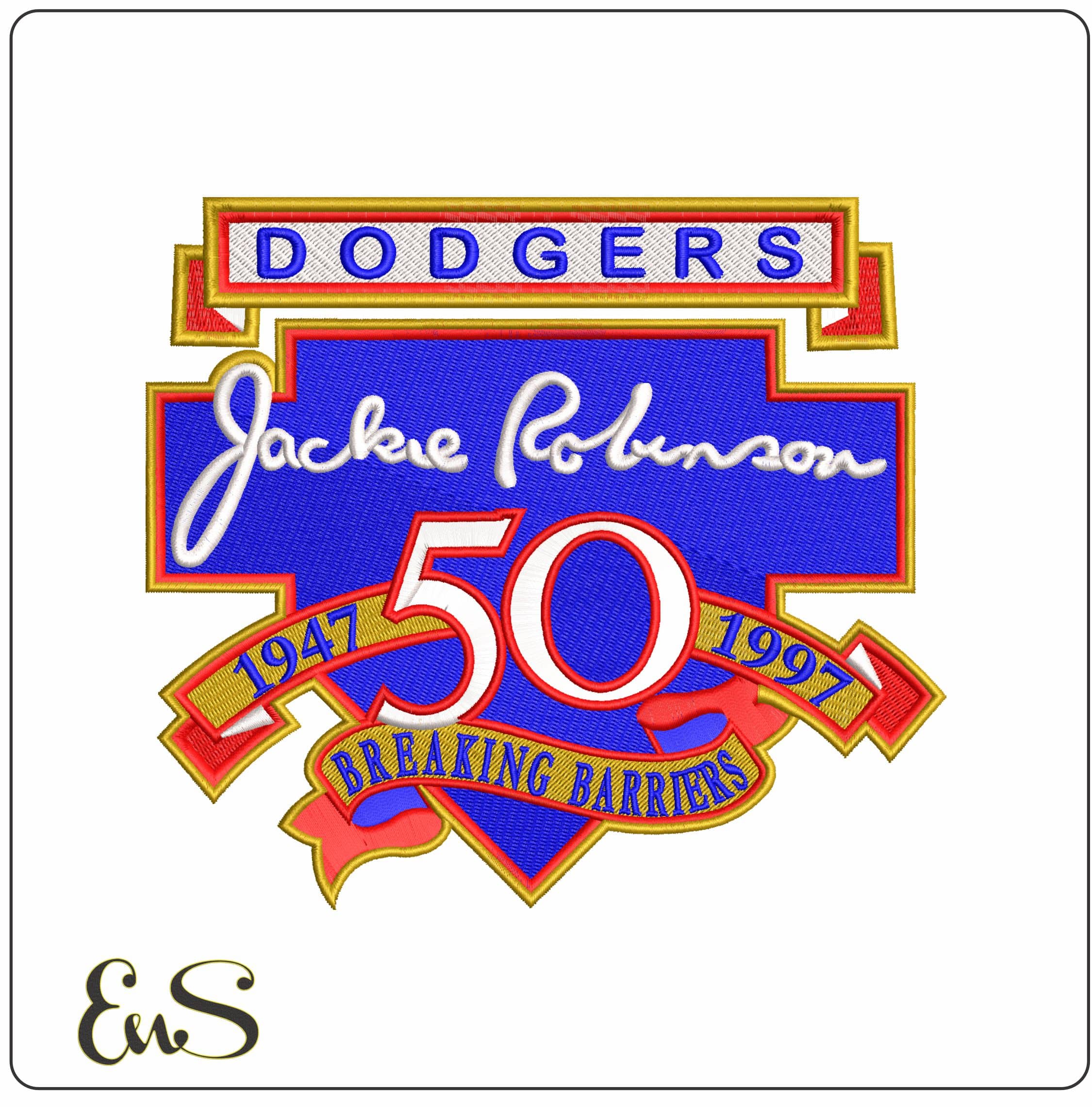 Dodger 50   - Elegant embroidery design file - instant download
