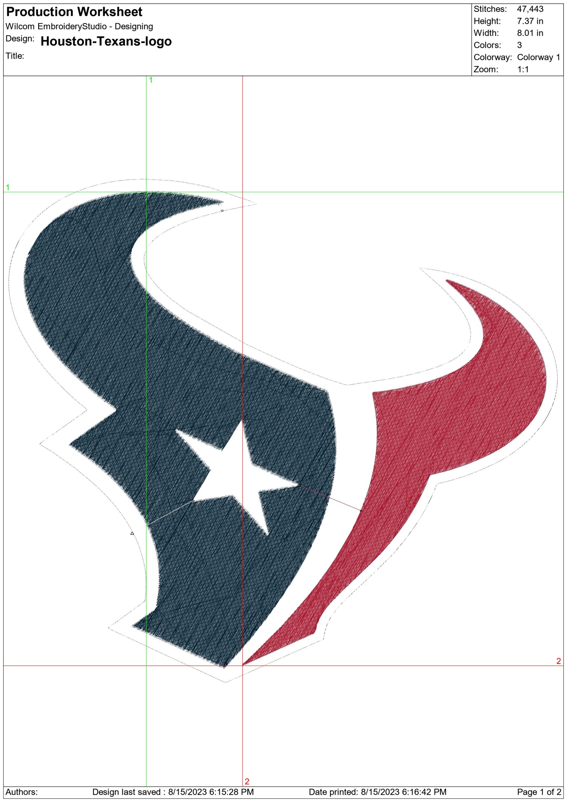 Houston Texans embroidery design - The Texans Logo embroidery machine pattern embroidery file - instant download in a frame — view 2