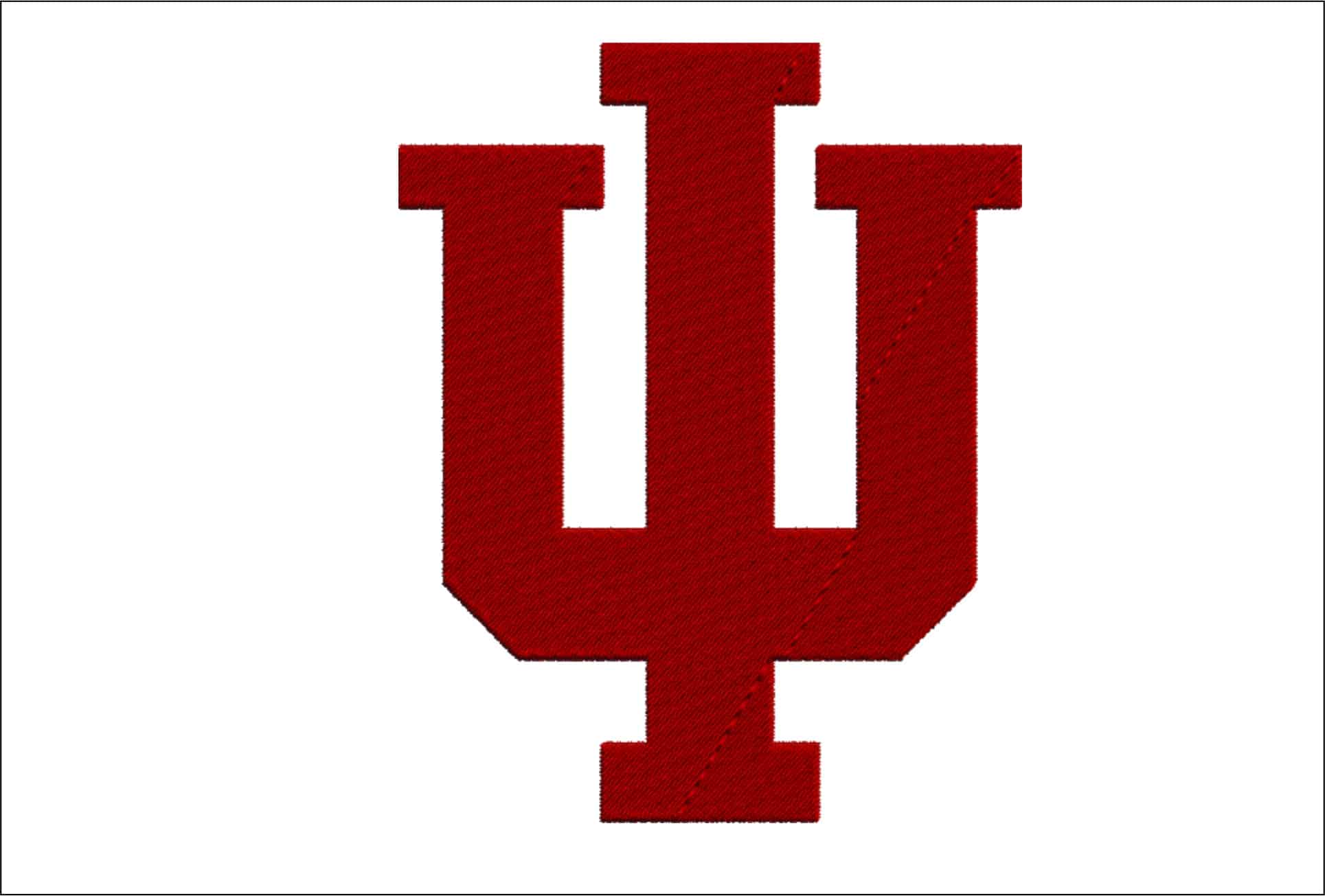 Indiana Hoosiers embroidery design - Indiana University Bloomington embroidery machine pattern embroidery file - instant download in frame